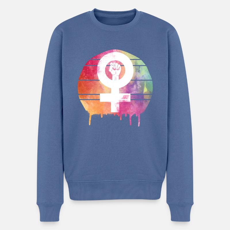 Feminismus Gleichberechtigung - Männer Premium Bio Pullover - Taubenblau