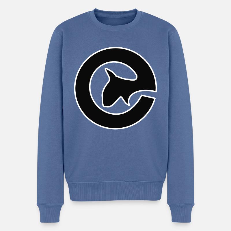 Bull Terrier Bull E - Pull Premium bio Homme - bleu pigeon