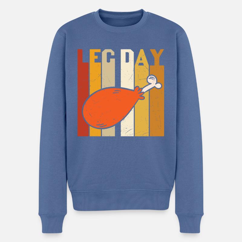 leg day - Funny Turkey - Pull Premium bio Homme - bleu pigeon