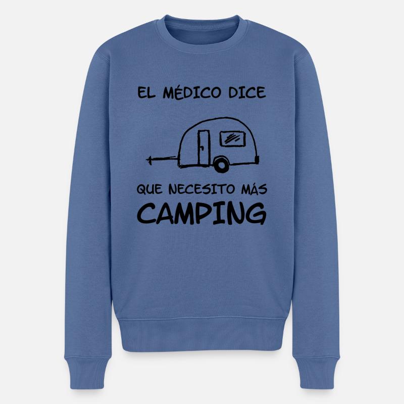 el medico dice - Männer Premium Bio Pullover - Taubenblau