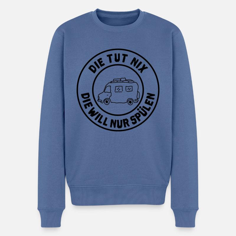 die tut nix wohnmobil - Männer Premium Bio Pullover - Taubenblau