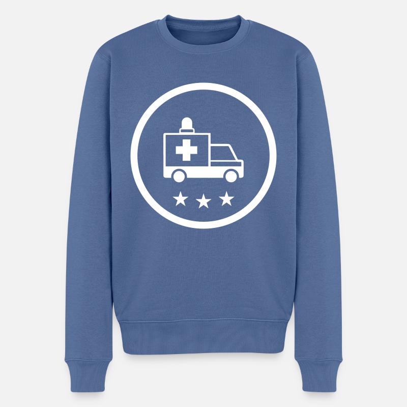 Krankenwagen Ambulance - Pull Premium bio Homme - bleu pigeon