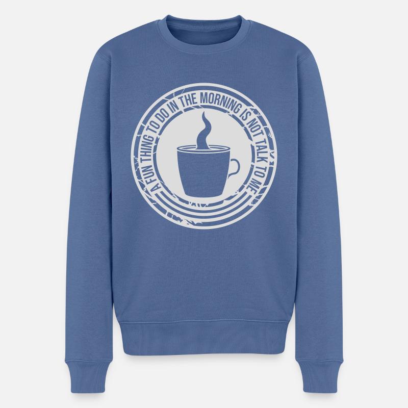 ne me parle pas - Pull Premium bio Homme - bleu pigeon