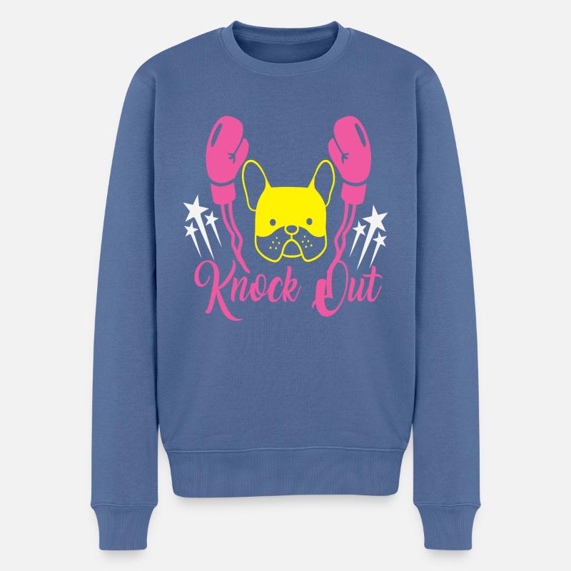 Knock out Boxer - Pull Premium bio Homme - bleu pigeon