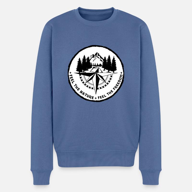 Liberté - Pull Premium bio Homme - bleu pigeon