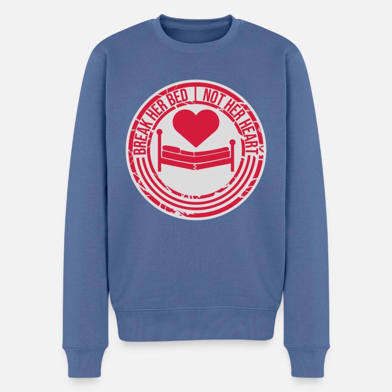 briser son lit Citation - Pull Premium bio Homme - bleu pigeon