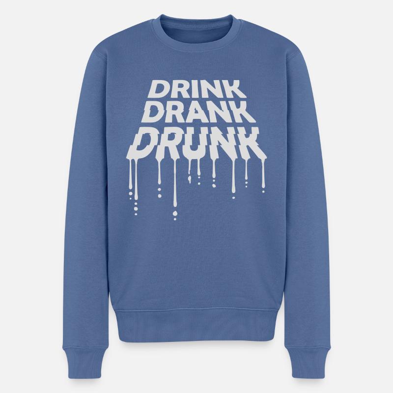 boire bu ivre citation - Pull Premium bio Homme - bleu pigeon