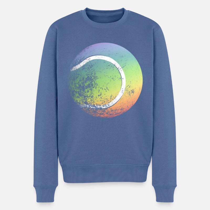 Tennis - Männer Premium Bio Pullover - Taubenblau