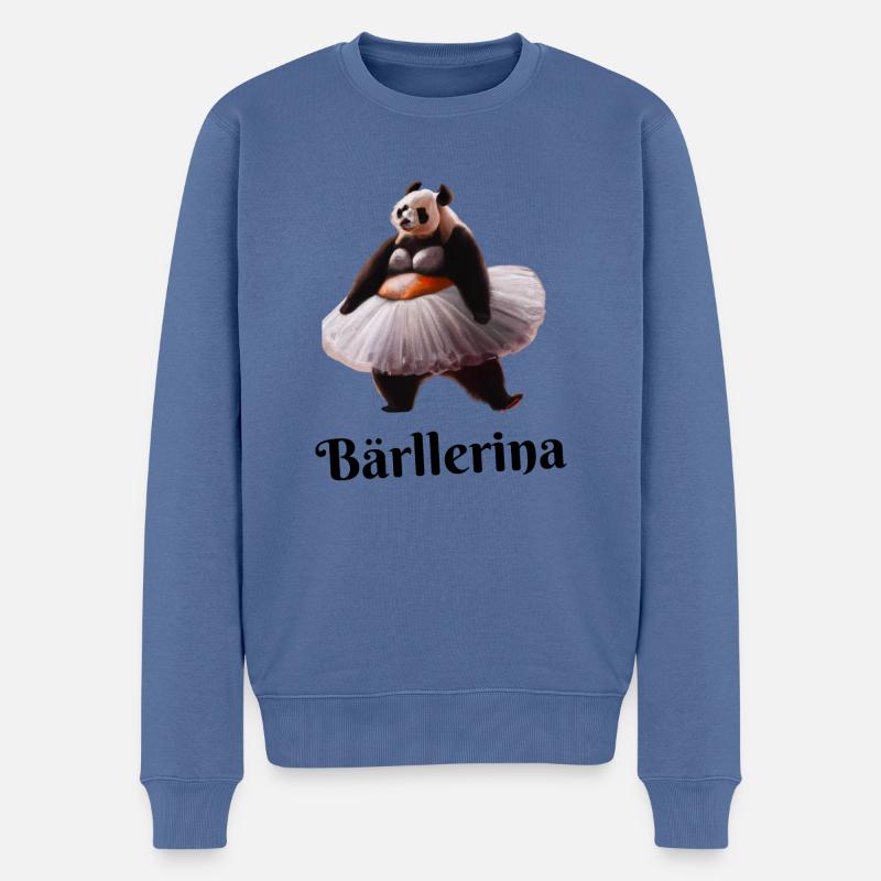 Bärllerina - Männer Premium Bio Pullover - Taubenblau