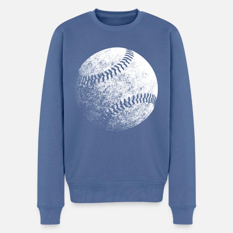Baseball - Männer Premium Bio Pullover - Taubenblau