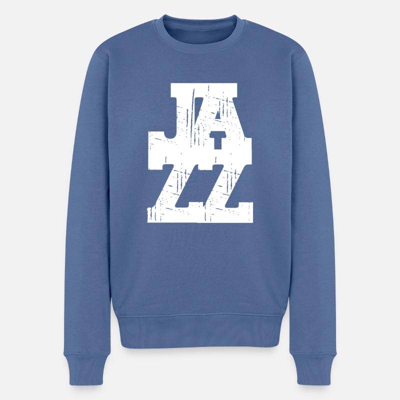 Jazz Music Rétro - Pull Premium bio Homme - bleu pigeon
