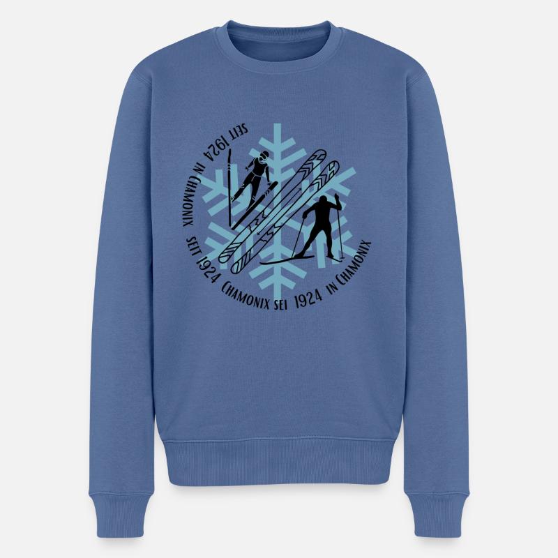 Nordischen Skiweltmeisterschaften - Männer Premium Bio Pullover - Taubenblau
