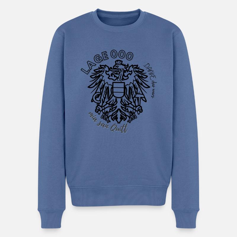 Abrüstung Bundesheer - Männer Premium Bio Pullover - Taubenblau