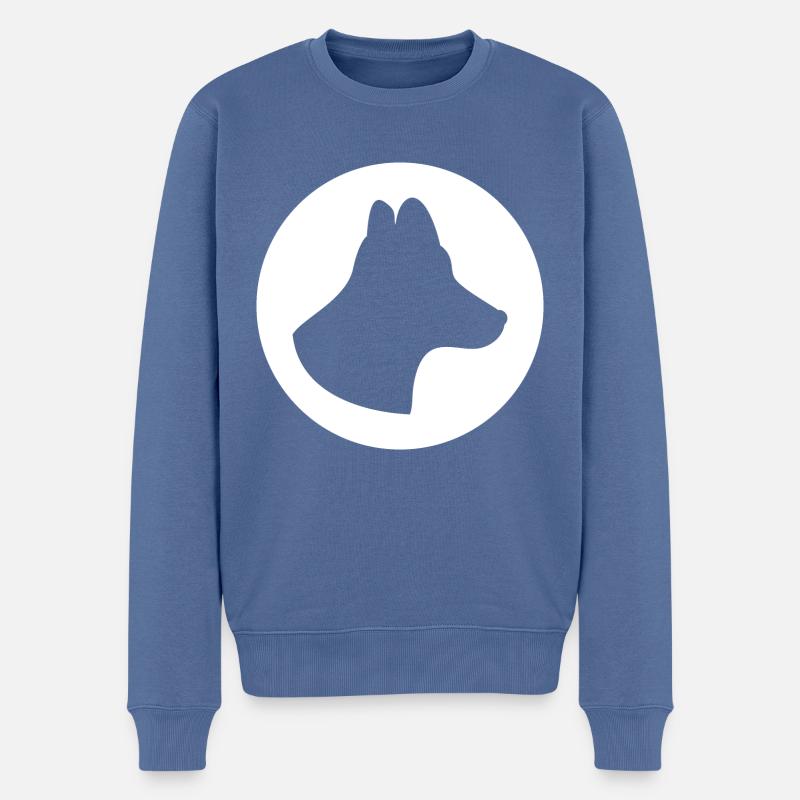 CHIEN CHAT ANIMAL DE COMPAGNIE - Pull Premium bio Homme - bleu pigeon