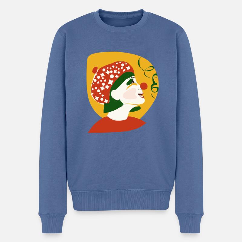 Clown-Party - Männer Premium Bio Pullover - Taubenblau