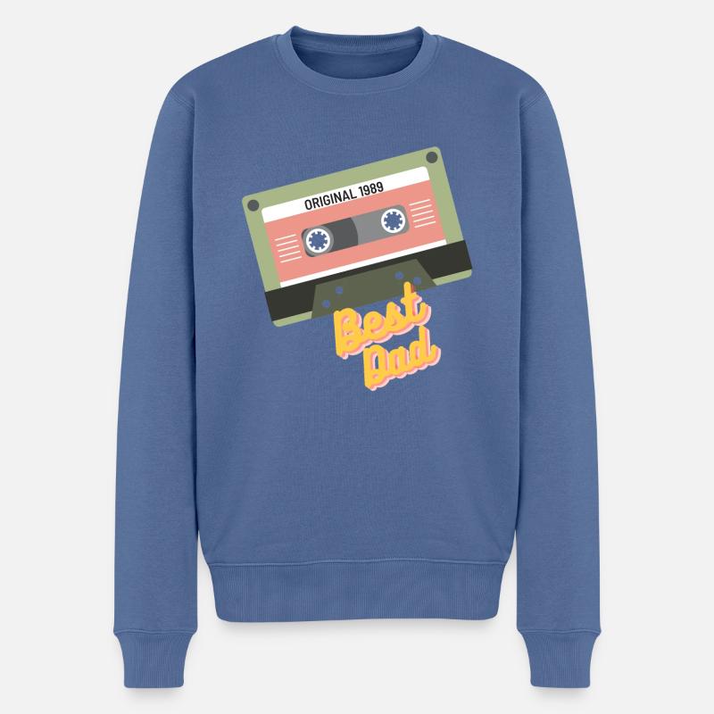 1989 Best Dad - Männer Premium Bio Pullover - Taubenblau