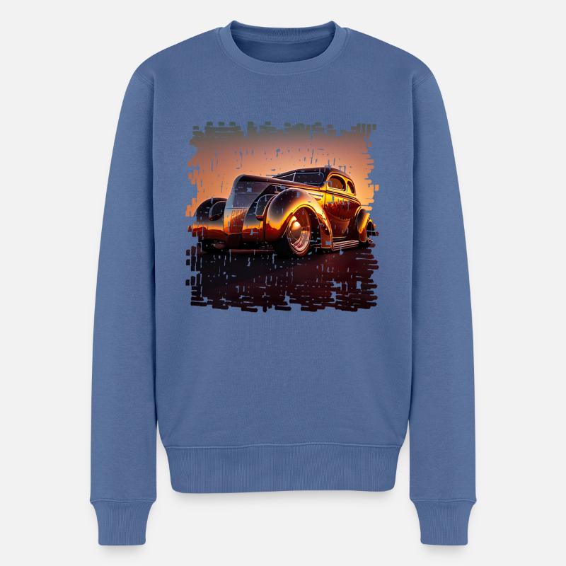 Beschleunigungsrennen oder Drag Racing - Männer Premium Bio Pullover - Taubenblau