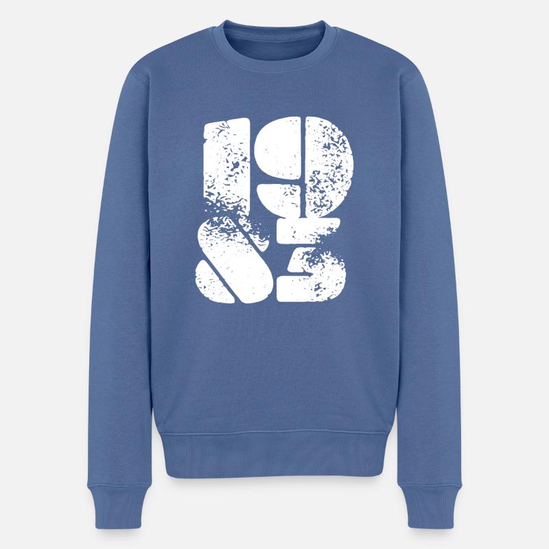 1983 40e anniversaire - Pull Premium bio Homme - bleu pigeon