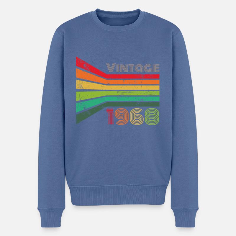 Millésime 1968 - Pull Premium bio Homme - bleu pigeon