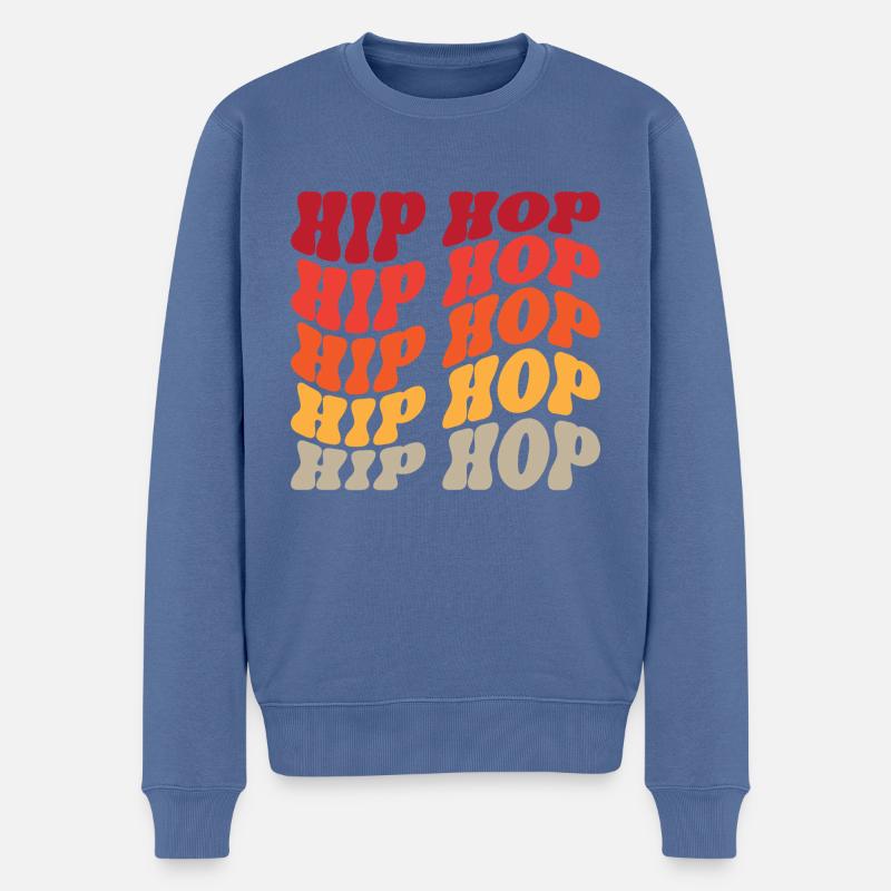 Hip Hop Rap Musik - Männer Premium Bio Pullover - Taubenblau