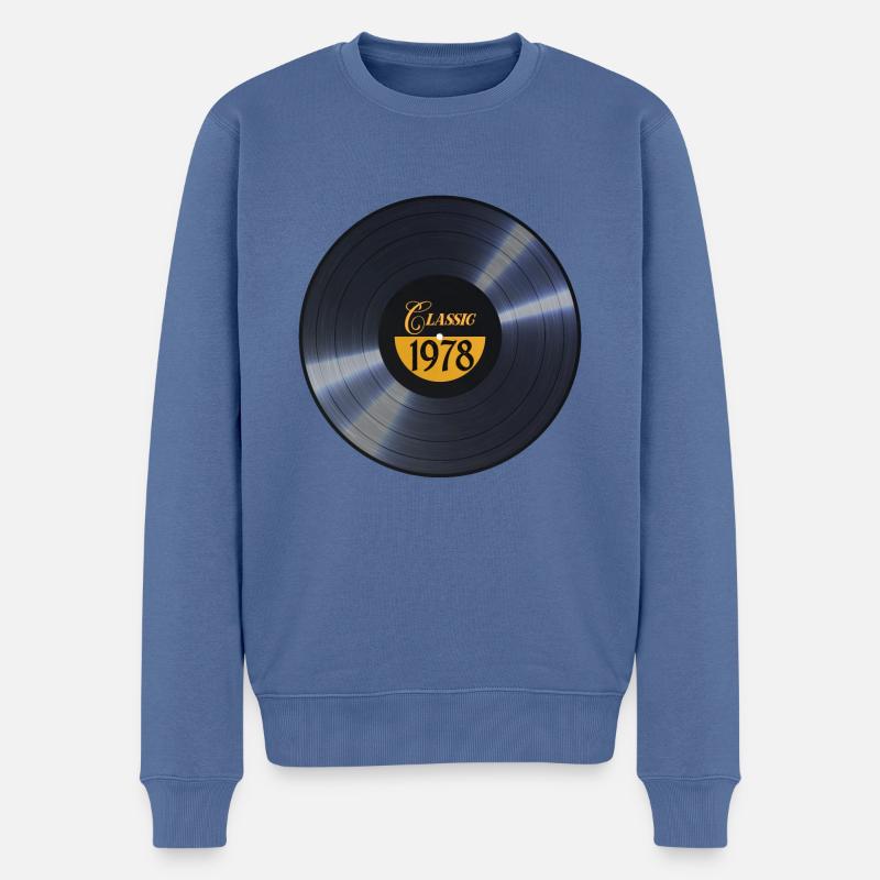 Millésime 1978 - Pull Premium bio Homme - bleu pigeon