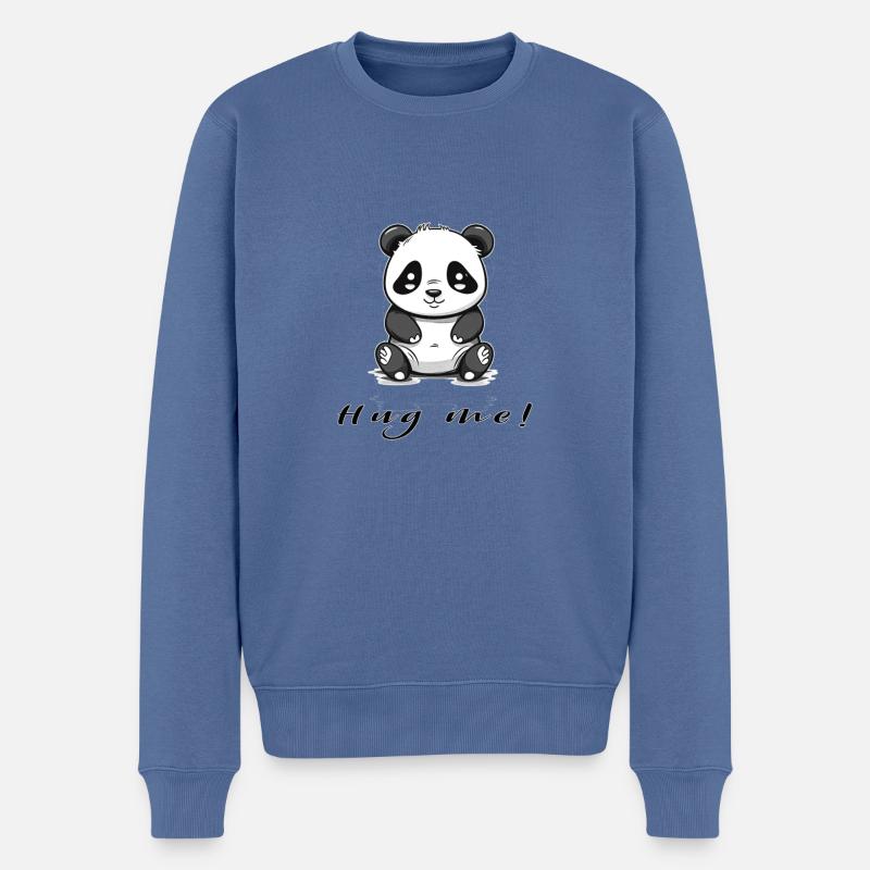 Fais-moi un câlin - Pull Premium bio Homme - bleu pigeon