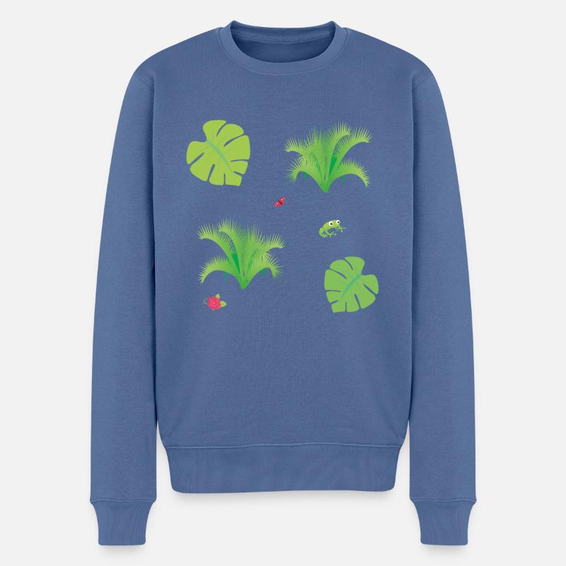 Illustration vectorielle numérique - Pull Premium bio Homme - bleu pigeon