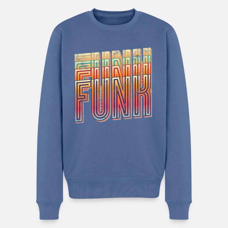 Funk Rétro - Pull Premium bio Homme - bleu pigeon