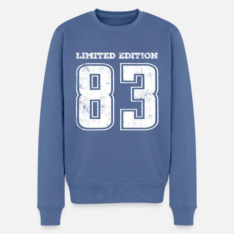 1983 40e anniversaire - Pull Premium bio Homme - bleu pigeon