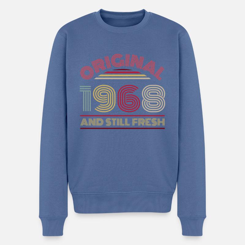 Millésime 1968 - Pull Premium bio Homme - bleu pigeon
