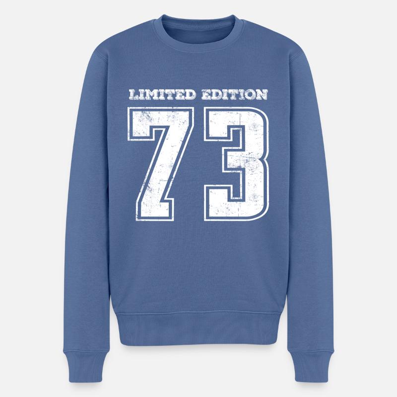 Millésime 1973 - Pull Premium bio Homme - bleu pigeon