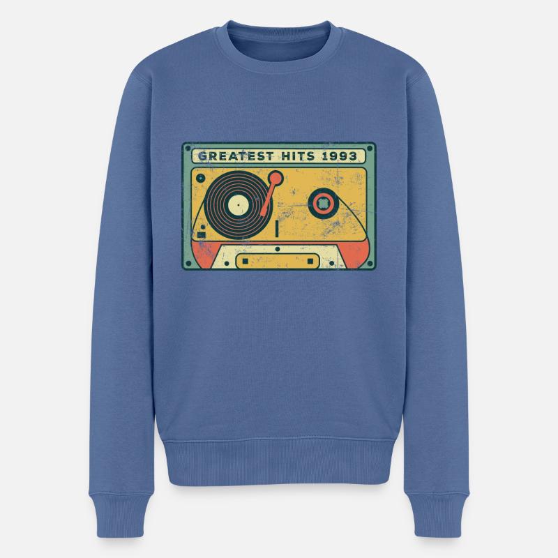 1993 30e anniversaire - Pull Premium bio Homme - bleu pigeon