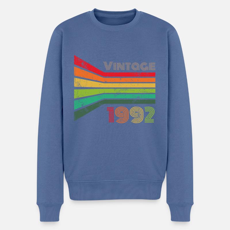 Millésime 1992 - Pull Premium bio Homme - bleu pigeon