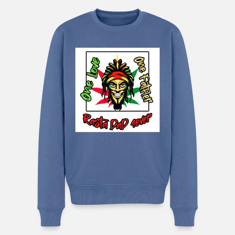 Rasta DAD - Pull Premium bio Homme - bleu pigeon