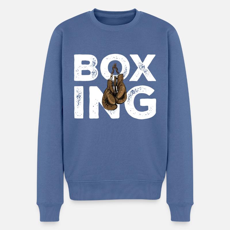 Gants de boxe Boxe - Pull Premium bio Homme - bleu pigeon