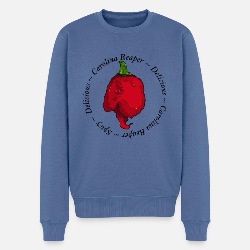 Faucheuse de Caroline - Pull Premium bio Homme - bleu pigeon