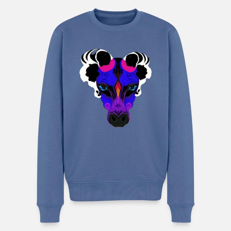 Stammesmaske | - Männer Premium Bio Pullover - Taubenblau