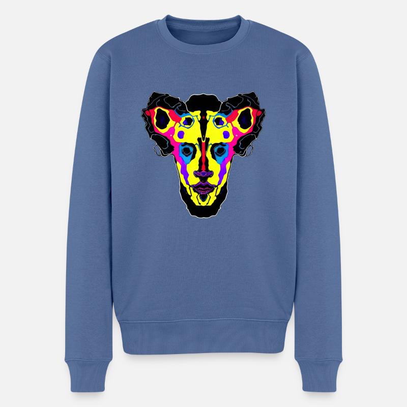 Stammesmaske | - Männer Premium Bio Pullover - Taubenblau