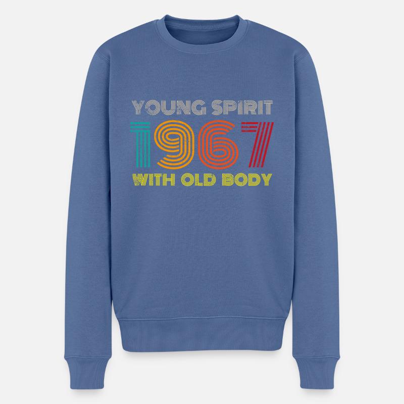 Millésime 1967 - Pull Premium bio Homme - bleu pigeon
