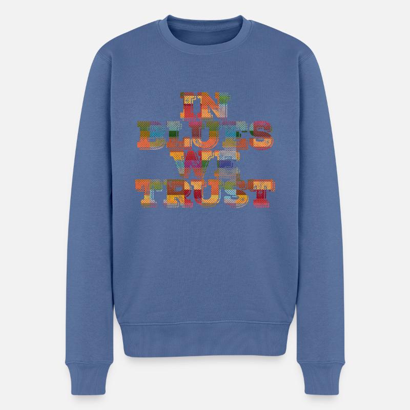 Dans Blues we Trust - Pull Premium bio Homme - bleu pigeon