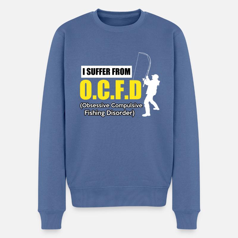 FISHING - Männer Premium Bio Pullover - Taubenblau