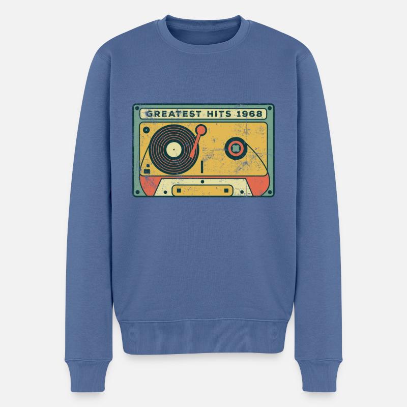 Millésime 1968 - Pull Premium bio Homme - bleu pigeon