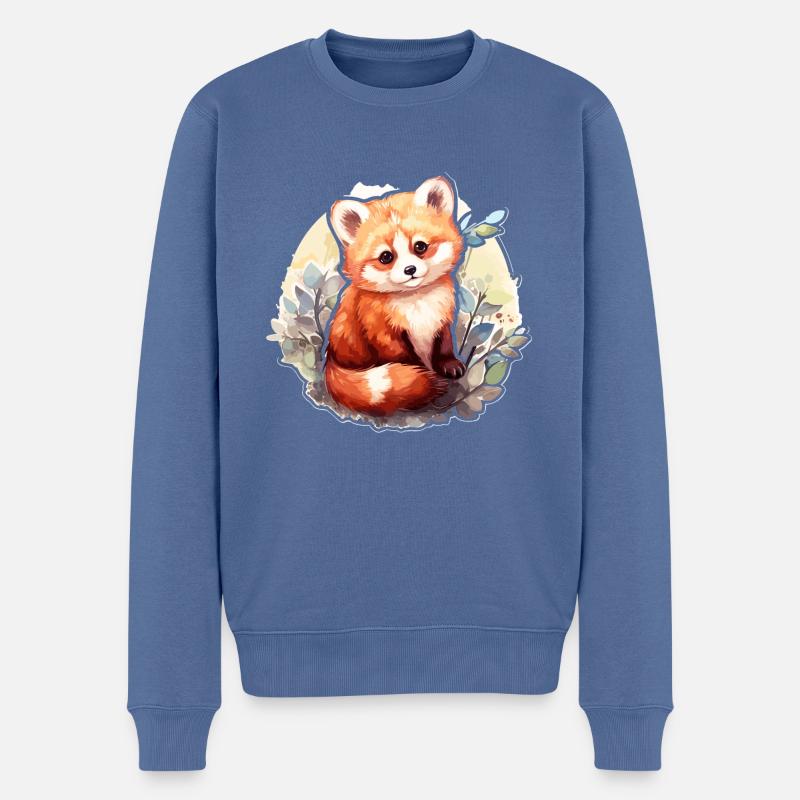 Petit panda - Pull Premium bio Homme - bleu pigeon