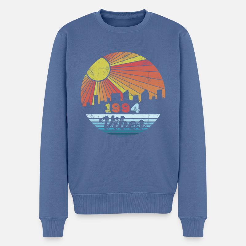 Millésime 1994 - Pull Premium bio Homme - bleu pigeon