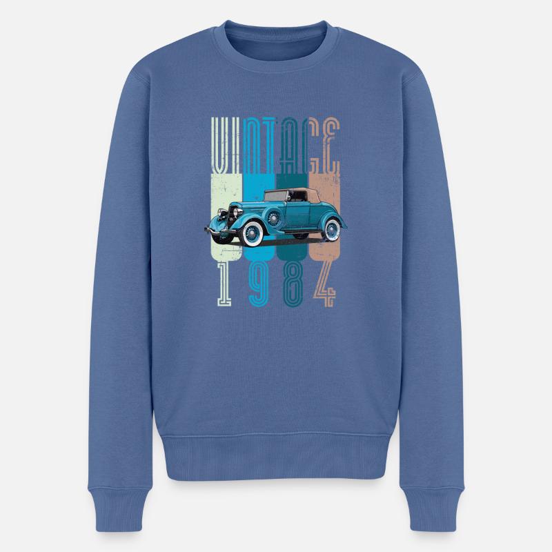 Millésime 1984 - Pull Premium bio Homme - bleu pigeon
