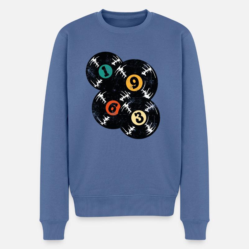 Millésime 1963 - Pull Premium bio Homme - bleu pigeon