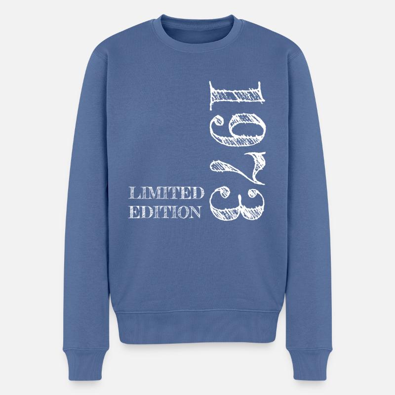 Millésime 1973 - Pull Premium bio Homme - bleu pigeon