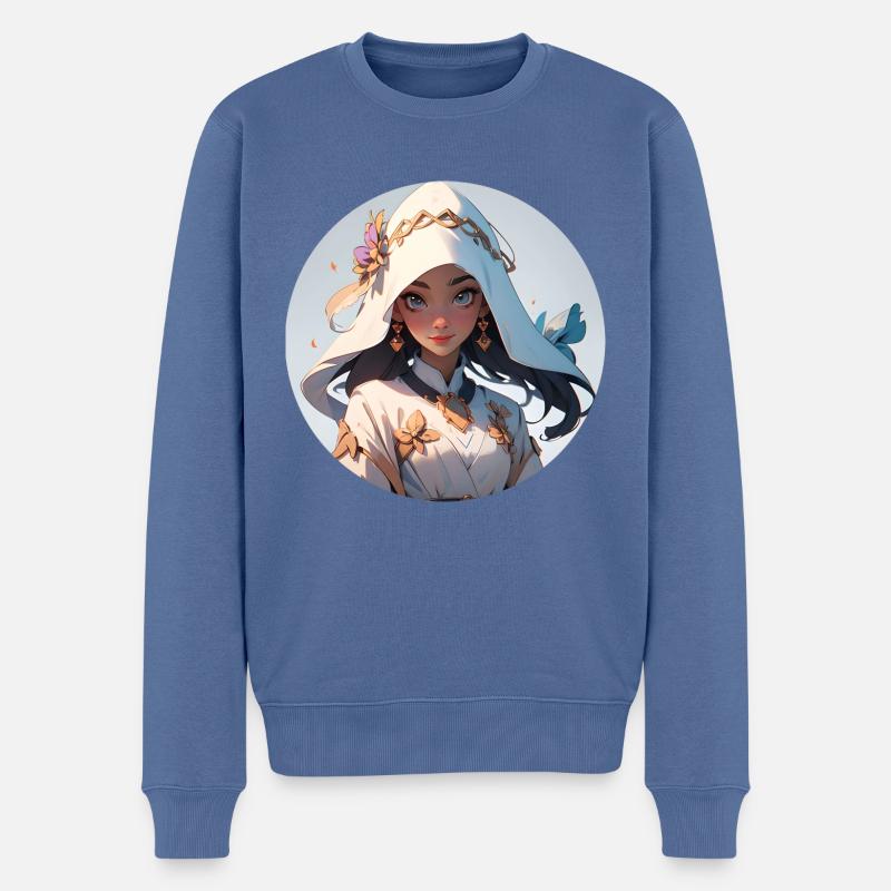 Princess 1 - Männer Premium Bio Pullover - Taubenblau