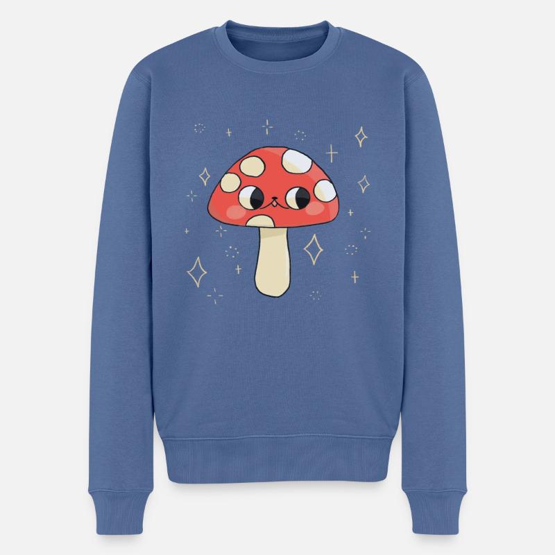 Champignon - Pull Premium bio Homme - bleu pigeon