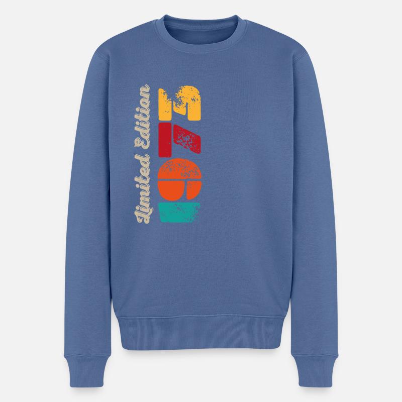 1973 50e anniversaire - Pull Premium bio Homme - bleu pigeon